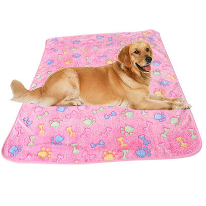 Soft 'n Warm Pet Mat - Bones & Paw Print