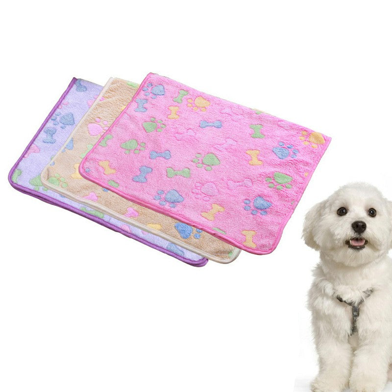 Soft 'n Warm Pet Mat - Bones & Paw Print
