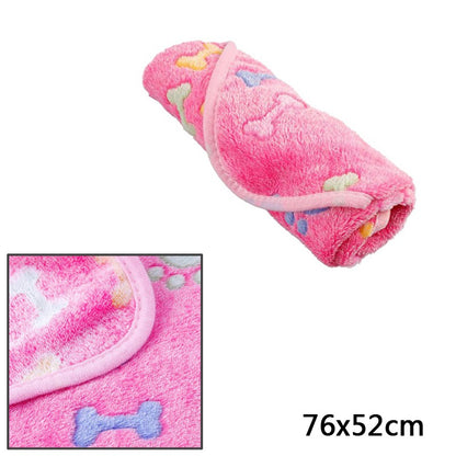 Soft 'n Warm Pet Mat - Bones & Paw Print