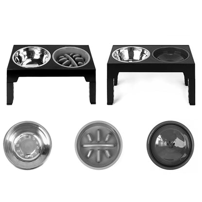 Raised Slow Feeder Dog Bowls