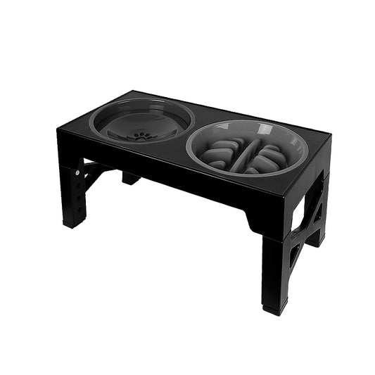 Raised Slow Feeder Dog Bowls