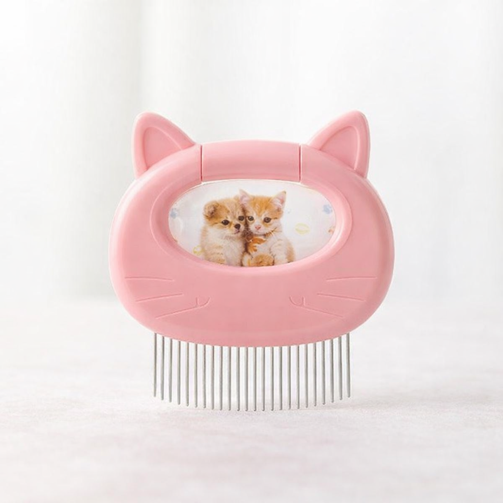 Cat Shaped Pet Grooming Brush — front_view