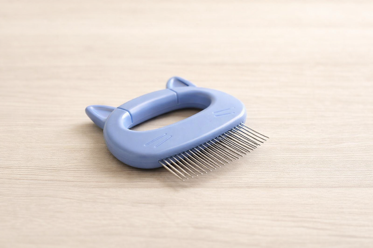 Cat Shaped Pet Grooming Brush — side_view