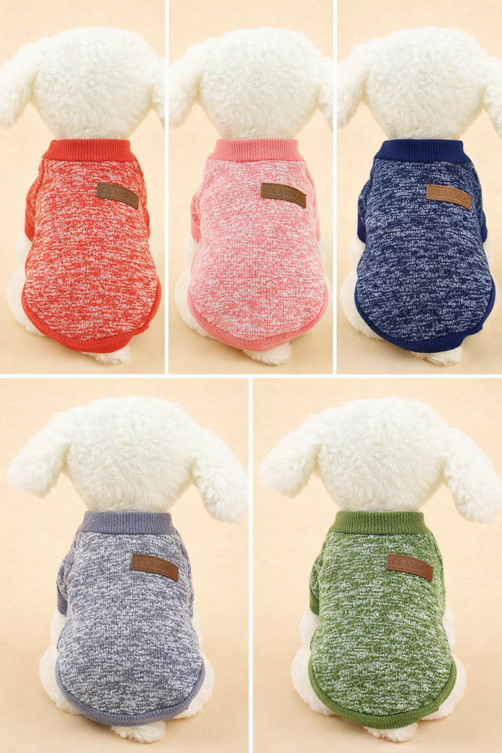 Cozy Knitted Dog Jacket for Winter — product variation display