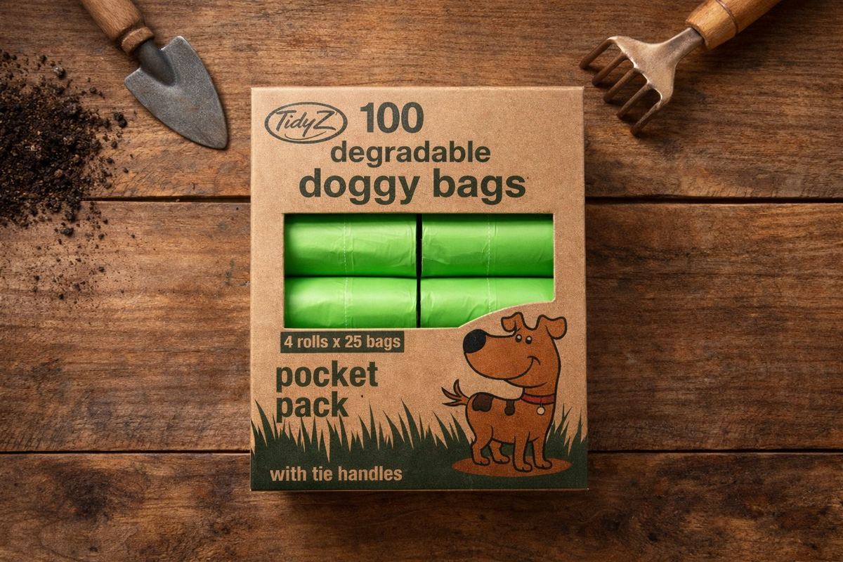 Degradable Doggy Bags with Tie Handles — main