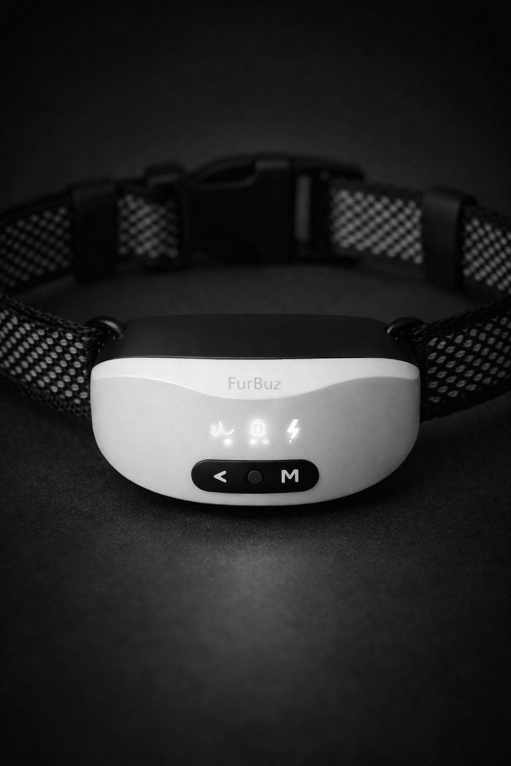 FurBuz Rechargeable Anti-Bark Collar — detail shot
