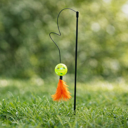 Pet Cat Tease Toy Plastic Stick with Ball — main