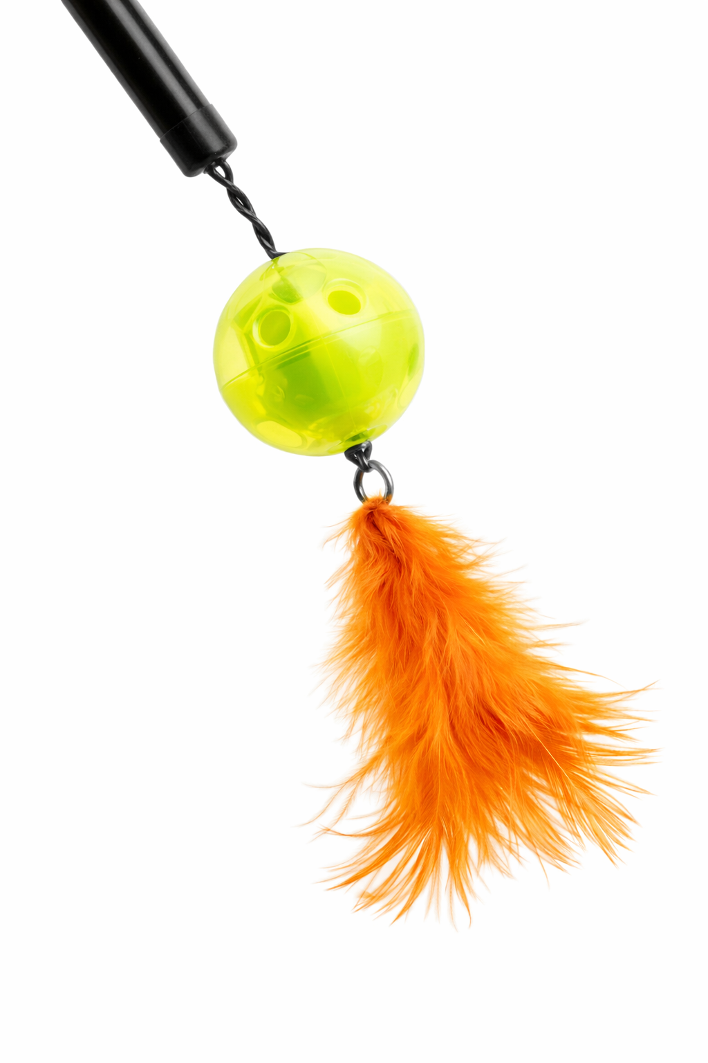 Pet Cat Tease Toy Plastic Stick with Ball — detail