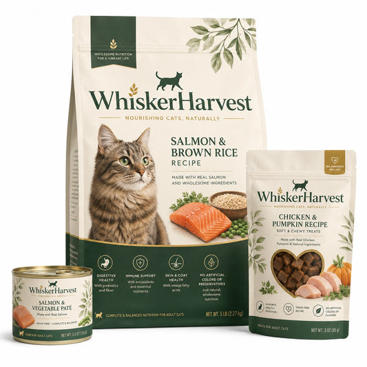 WhiskerHarvest Salmon & Brown Rice Adult Cat Food