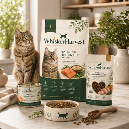 WhiskerHarvest Salmon & Brown Rice Adult Cat Food