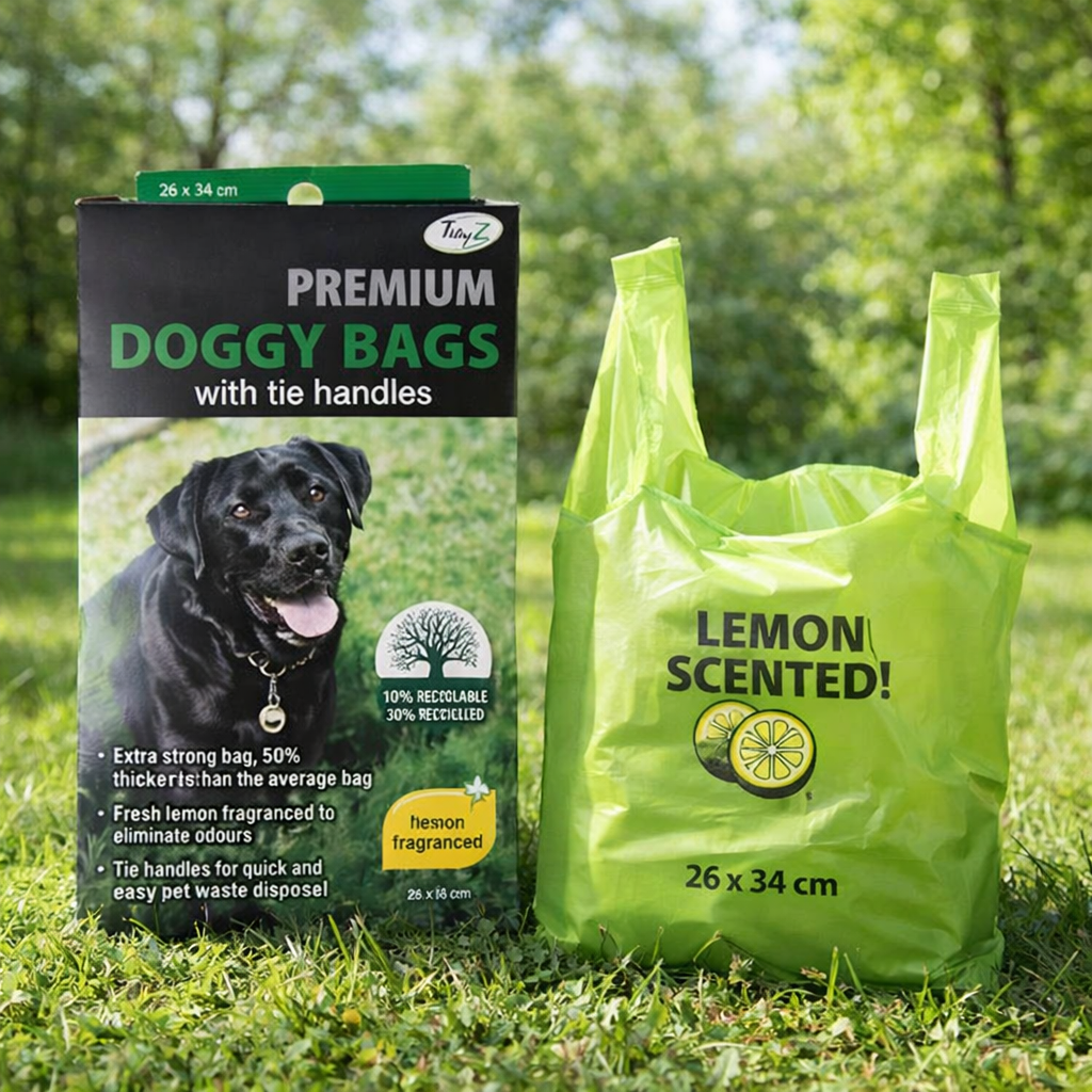 Premium Doggy Poo Bags with Tie Handles — main