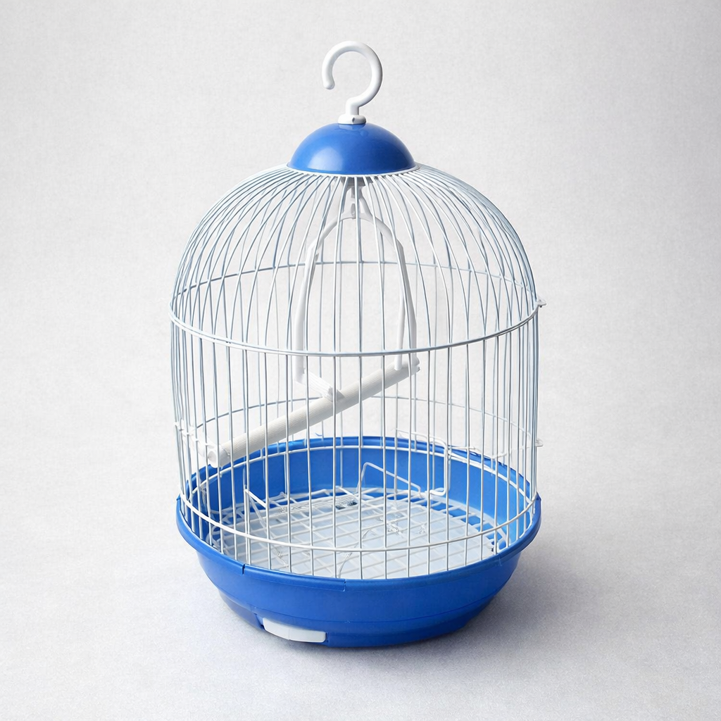 Round Parrot Cage with Feeder & Hook — main