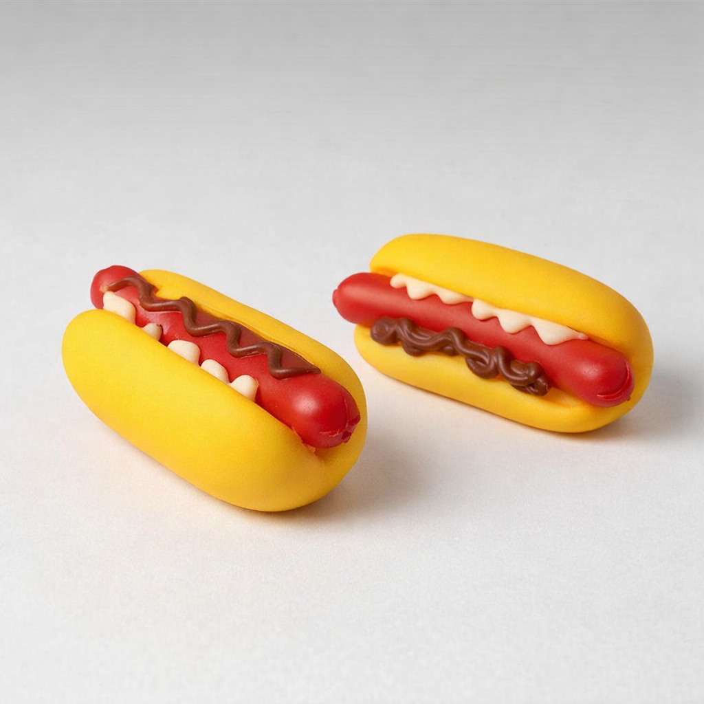Squeaky Sausage Hotdog Dog Toy — hero shot