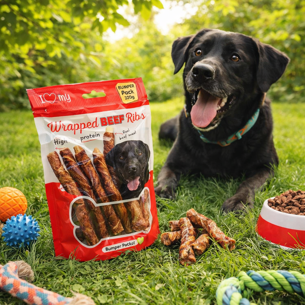 Wrapped Beef Ribs Dog Treats — lifestyle
